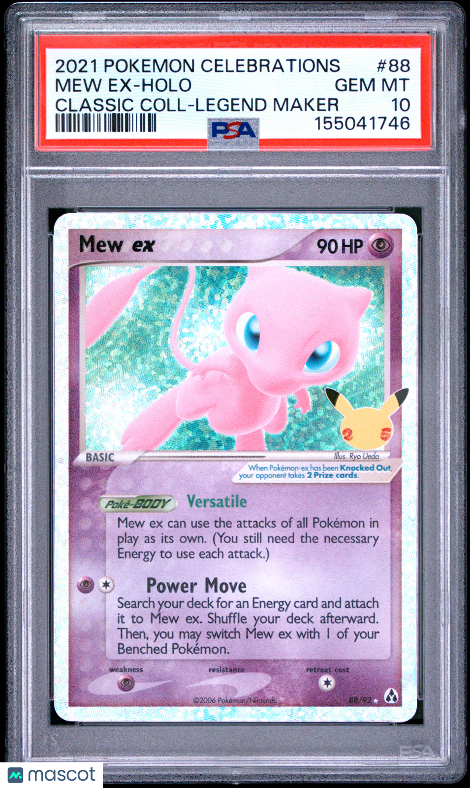 2021 Pokemon Celebrations Classic Collection Mew EX #88 Classic Coll-Legend Maker PSA 10