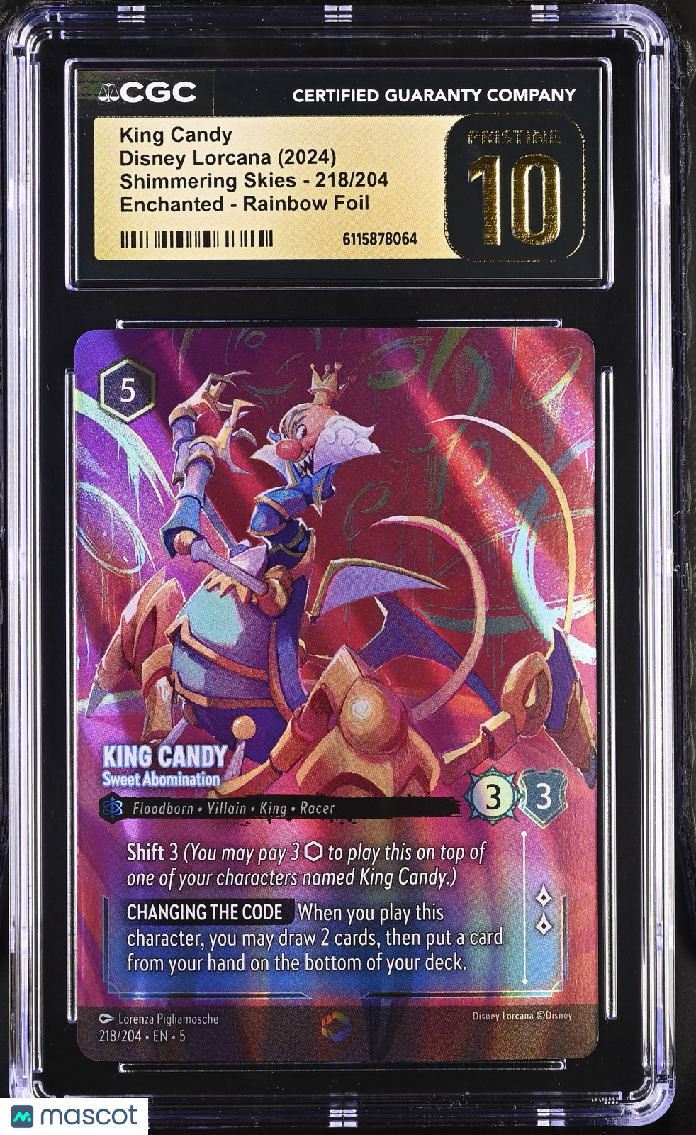 2024 Disney Lorcana King Candy #218/204 CGC 10
