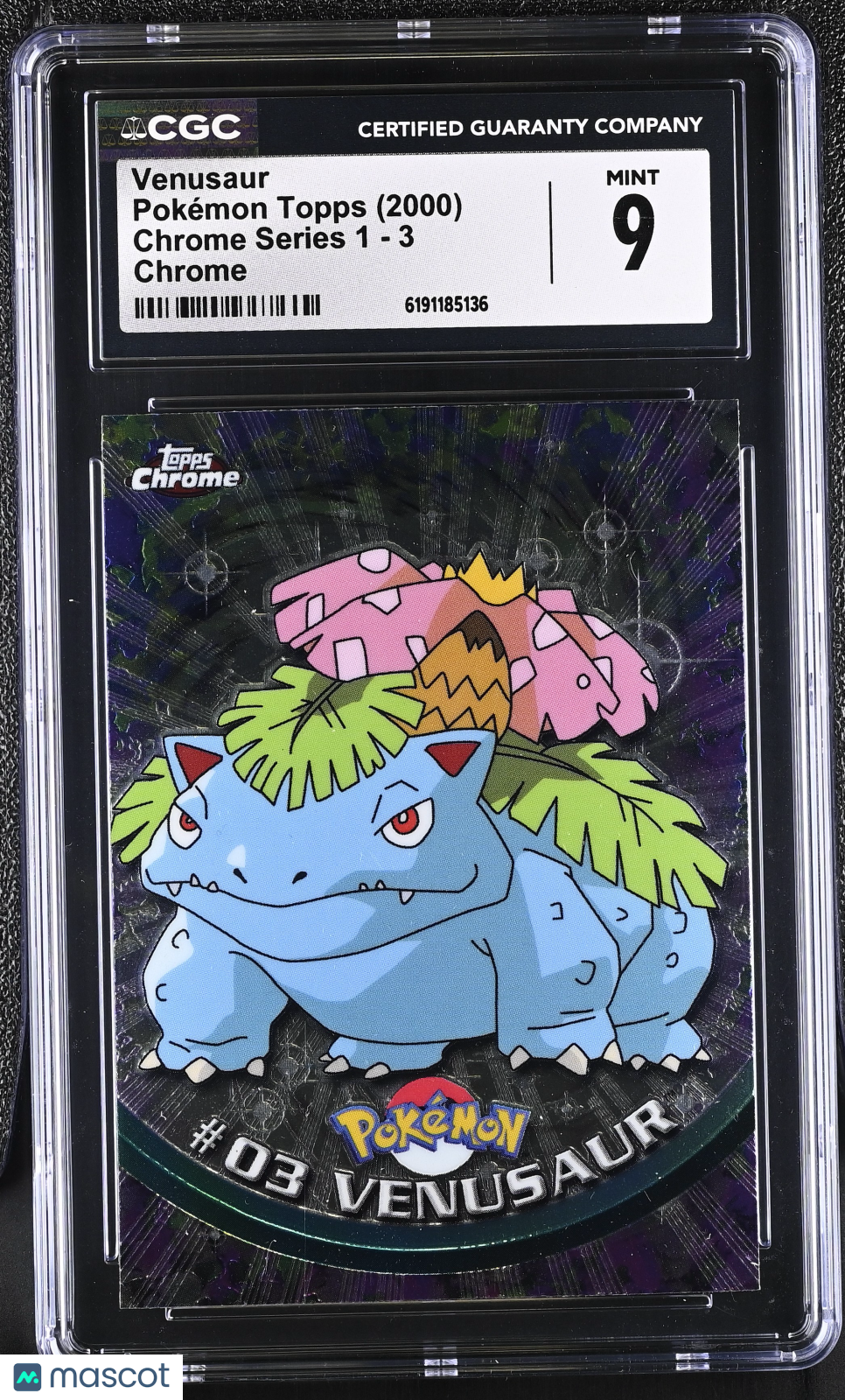 2000 Topps Chrome Series 1 Venusaur #3 Chrome CGC 9