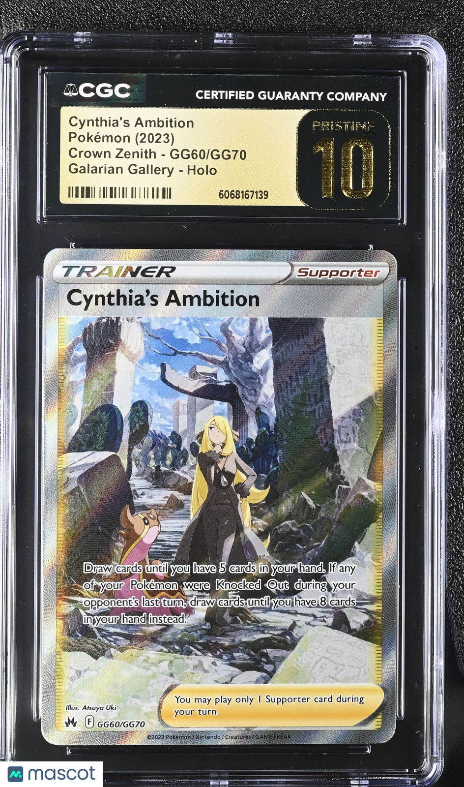 2023 Pokemon Cynthia's Ambition #GG60/GG70 CGC 10