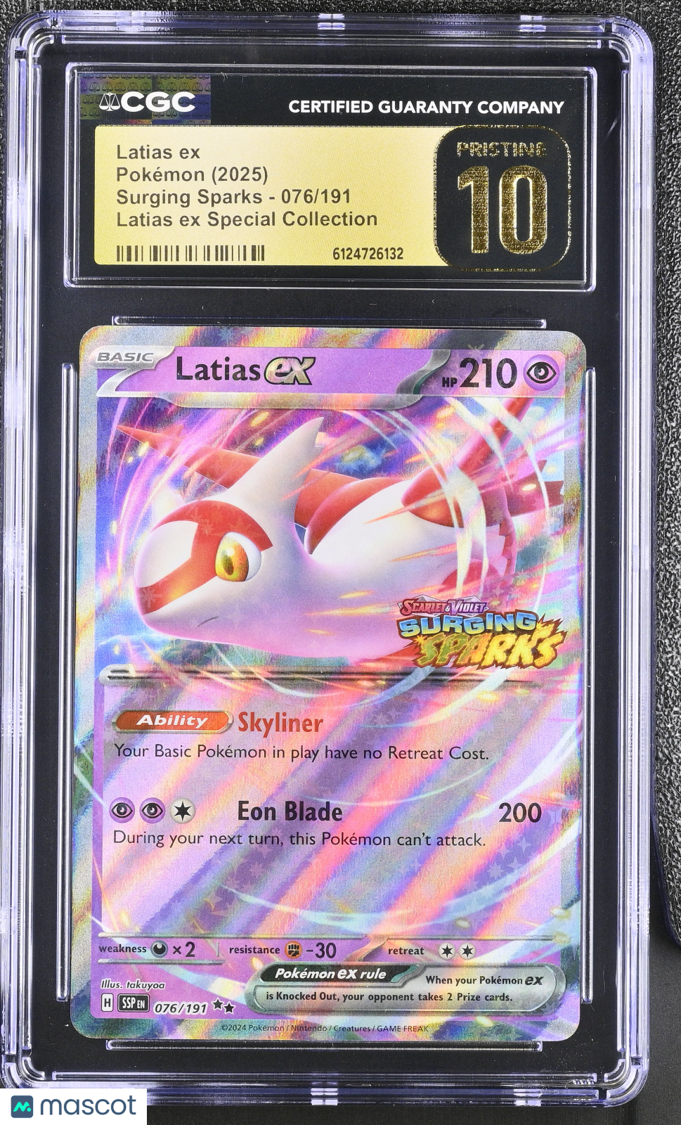 2025 Pokemon Latias ex #076/191 076/191 CGC 10