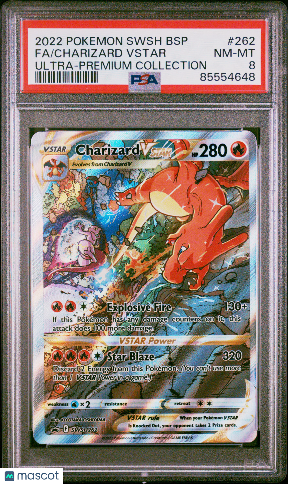 2022 Pokemon Swsh Black Star Promo Charizard VSTAR #262 Ultra-Premium Collection Fa PSA 8