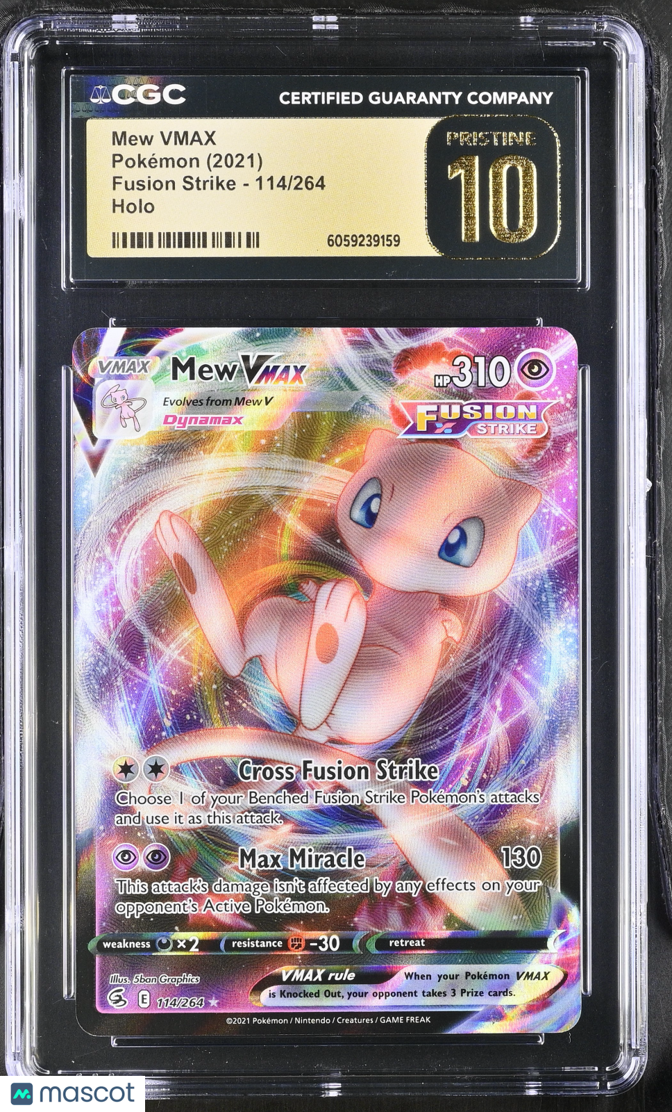 2021 Pokemon Mew VMAX #114/264 CGC 10