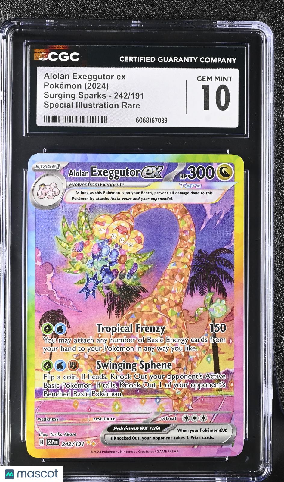 2024 Pokemon Alolan Exeggutor ex #242/191 Special Illustration Rare CGC 10