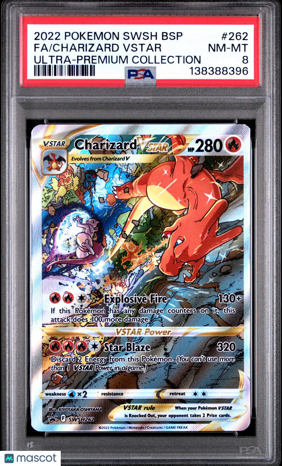 2022 Pokemon Swsh Black Star Promo Charizard VSTAR #262 Ultra-Premium Collection Fa PSA 8