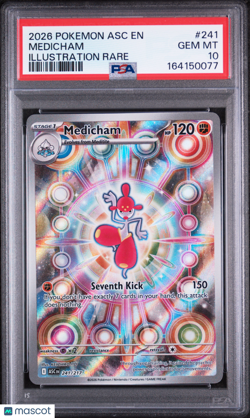 2026 Pokemon Asc EN-Ascended Heroes Medicham #241 Illustration Rare PSA 10