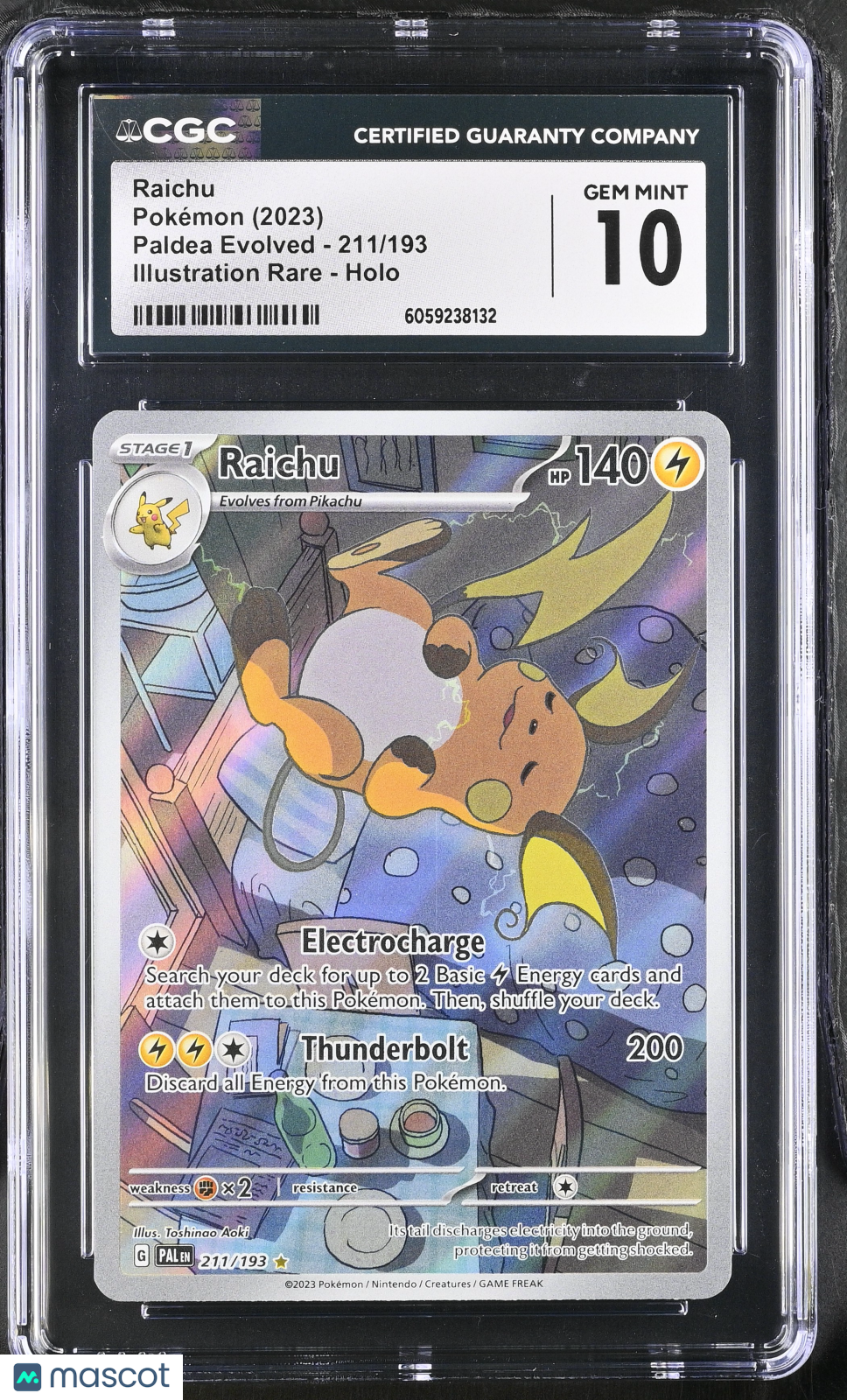 2023 Pokemon Raichu #211/193 Illustration Rare CGC 10