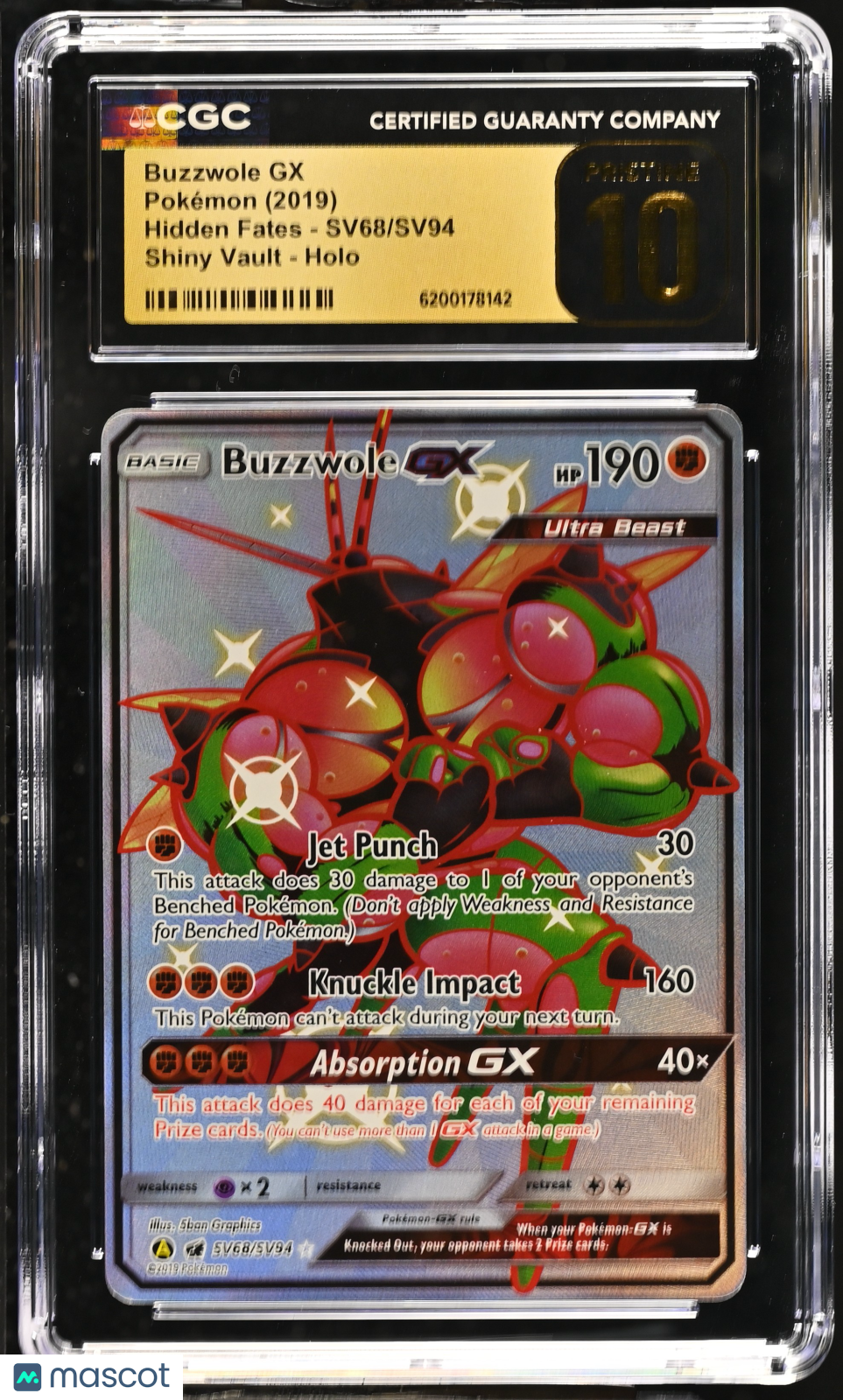 2019 Pokemon Buzzwole GX #SV68/SV94 CGC 10