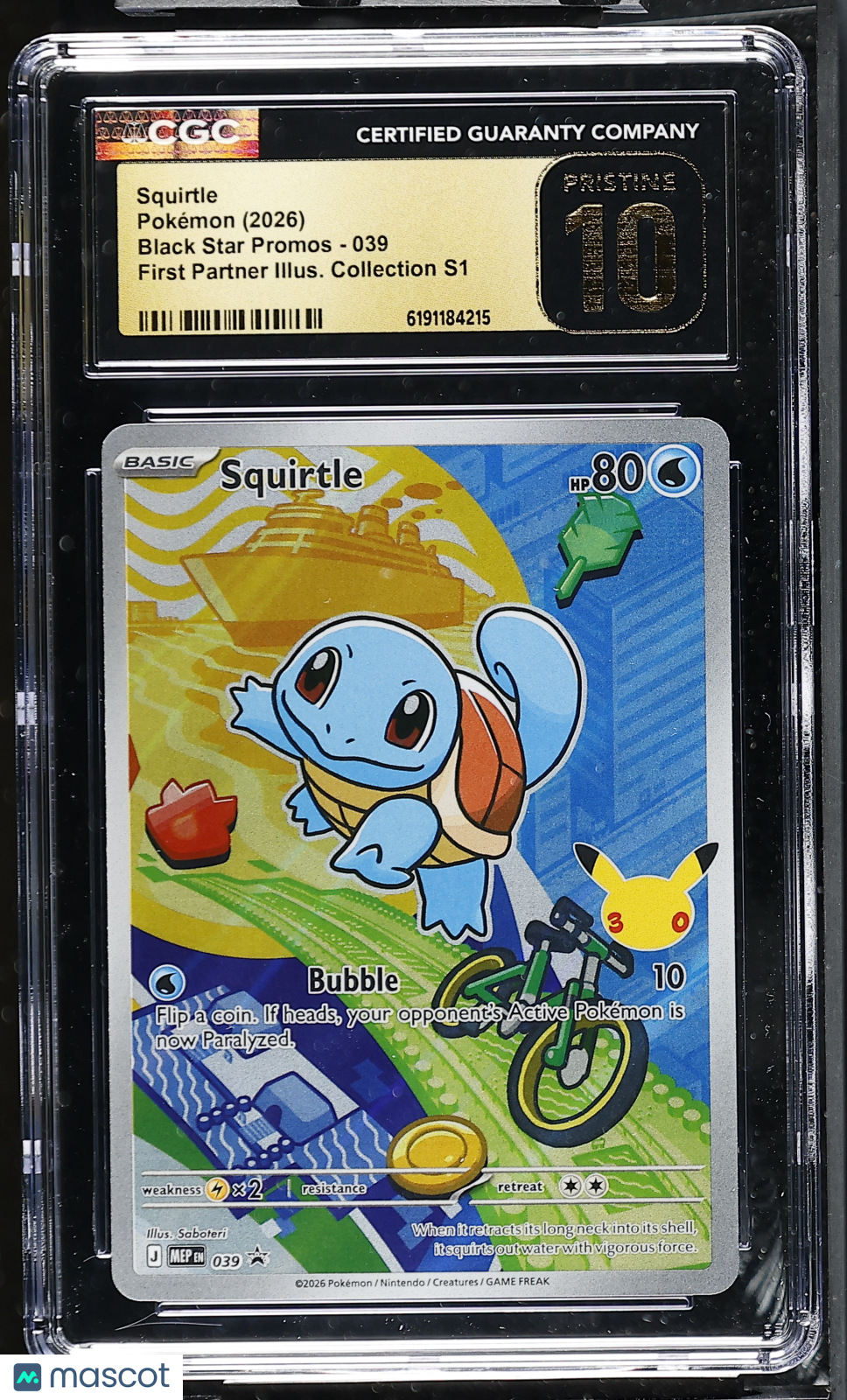 2026 Pokemon Squirtle #039 CGC 10