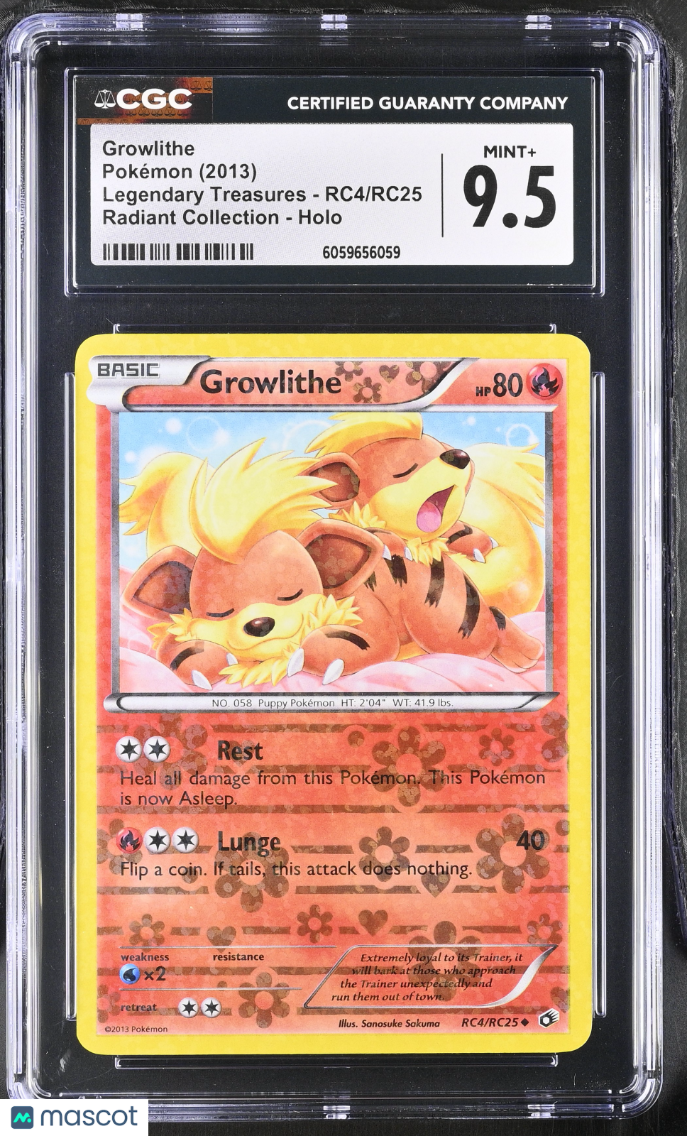 2013 Pokemon Growlithe #RC4/RC25 CGC 9.5