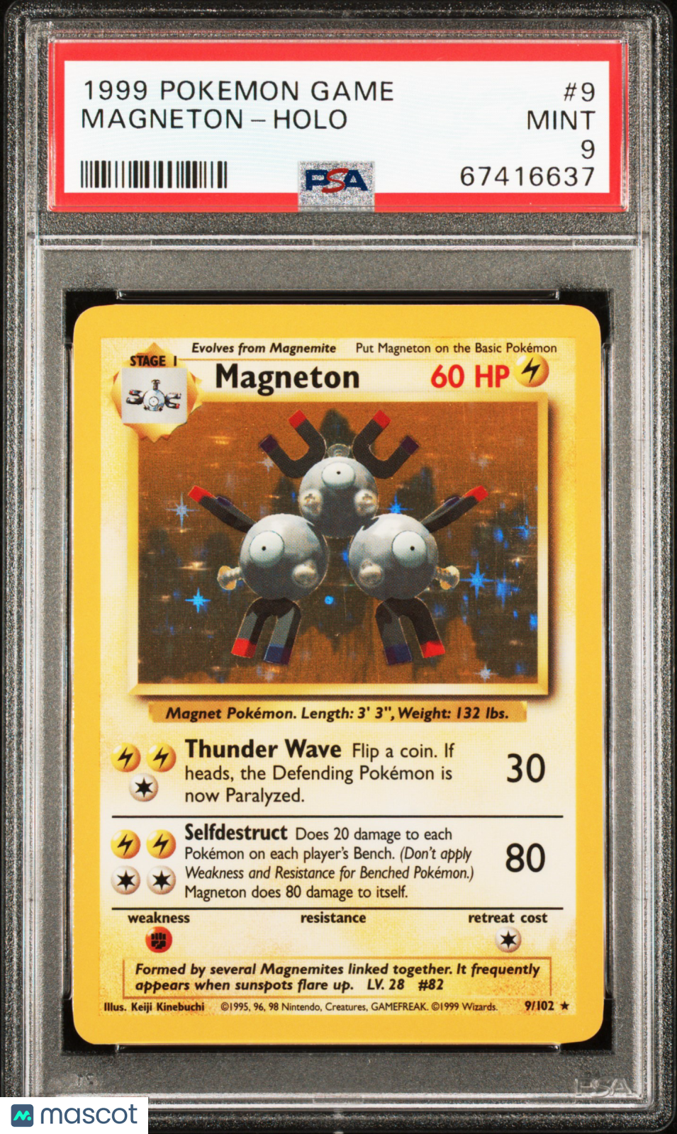 1999 Pokemon Game Magneton #9 PSA 9