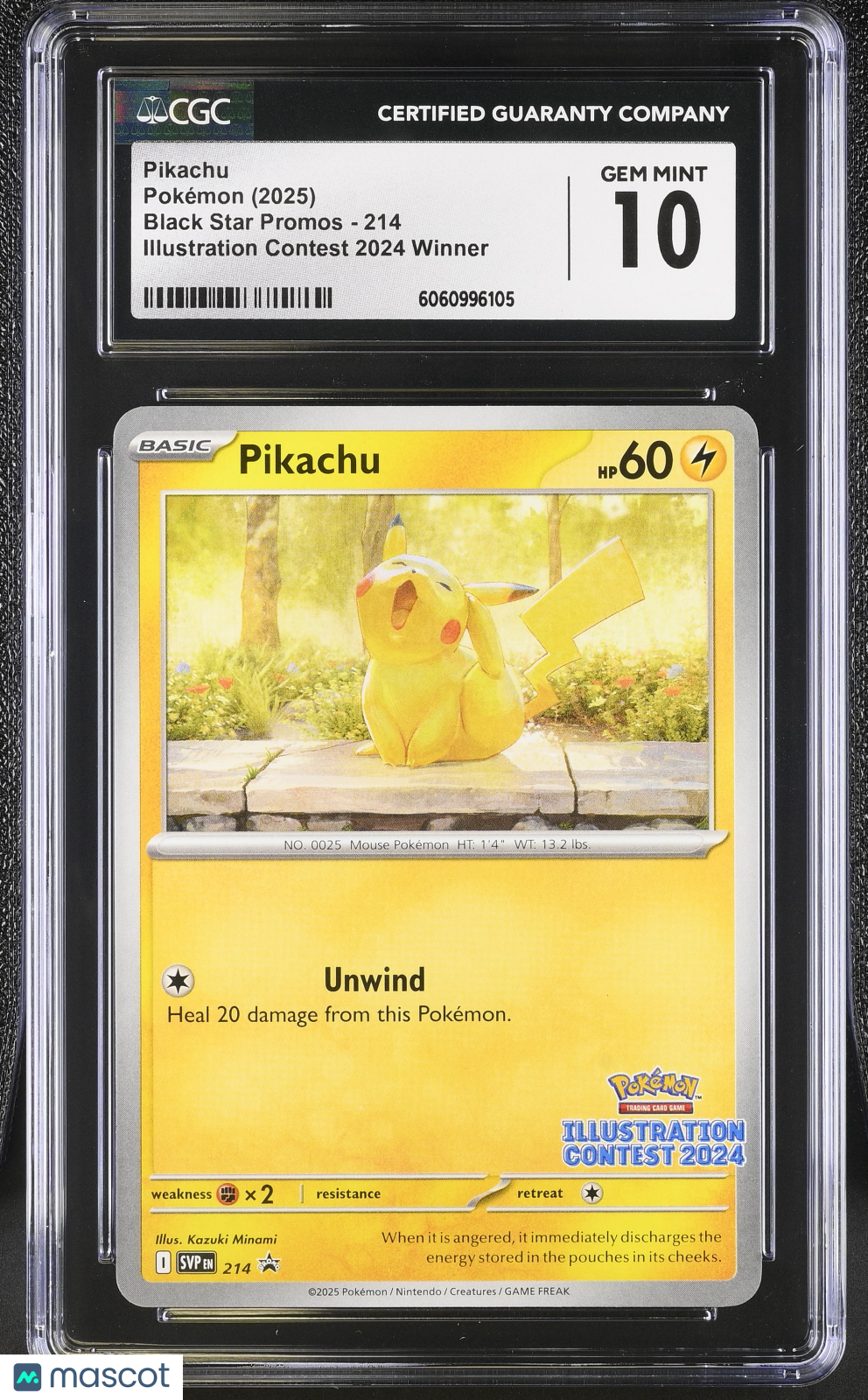 2025 Pokemon Pikachu #214 CGC 10