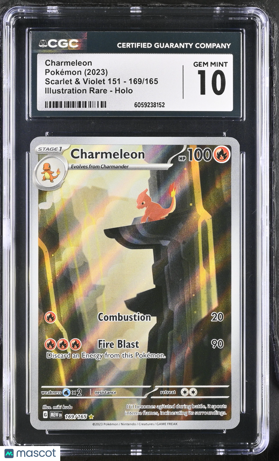 2023 Pokemon Charmeleon #169/165 Illustration Rare CGC 10