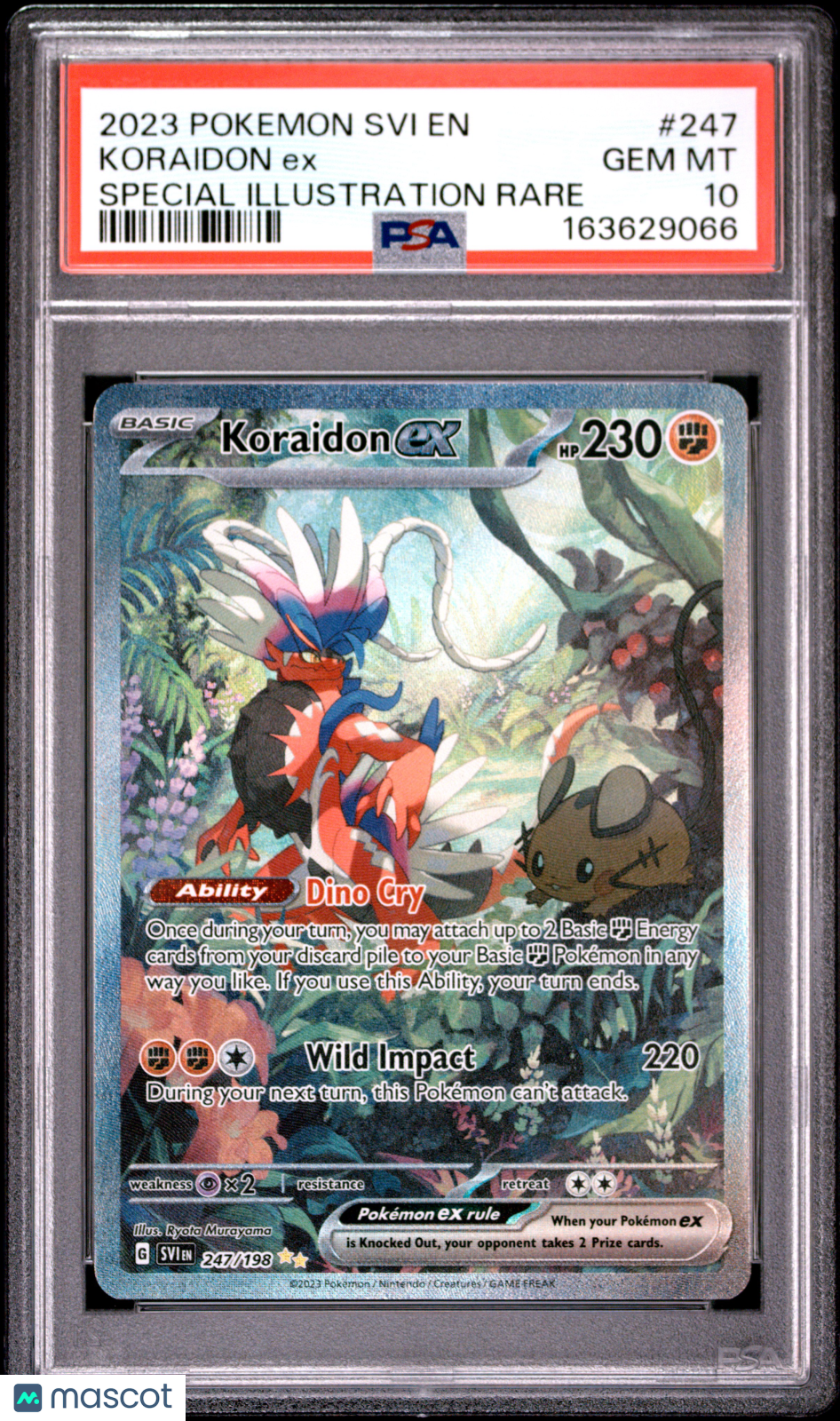 2023 Pokemon Svi EN-Scarlet & Violet Koraidon EX #247 Special Illustration Rare PSA 10