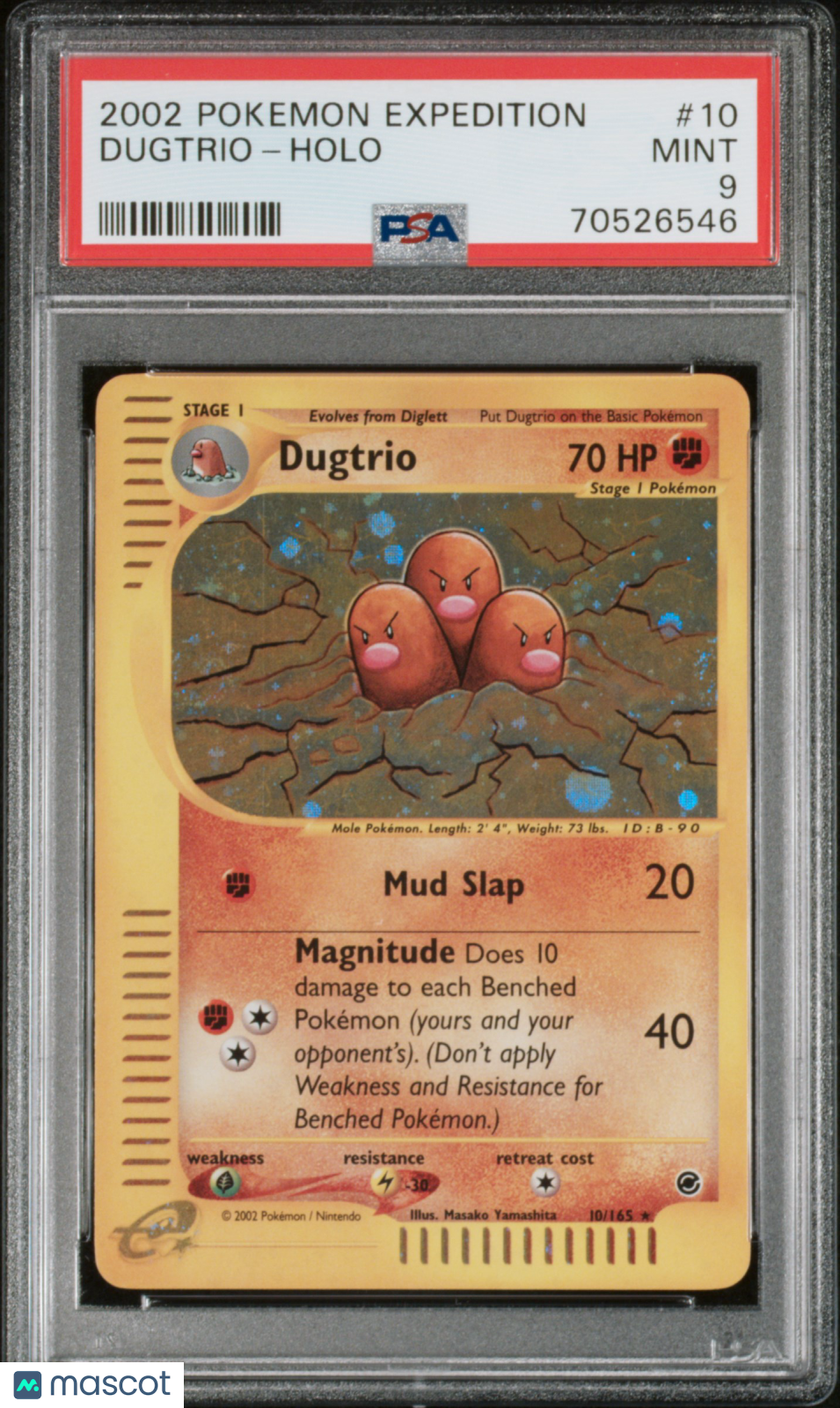 2002 Pokemon Expedition Dugtrio #10 PSA 9