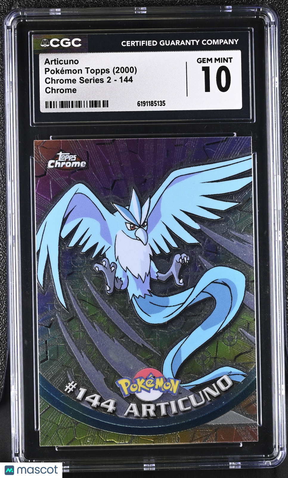 2000 Topps Chrome Series 2 Articuno #144 Chrome CGC 10