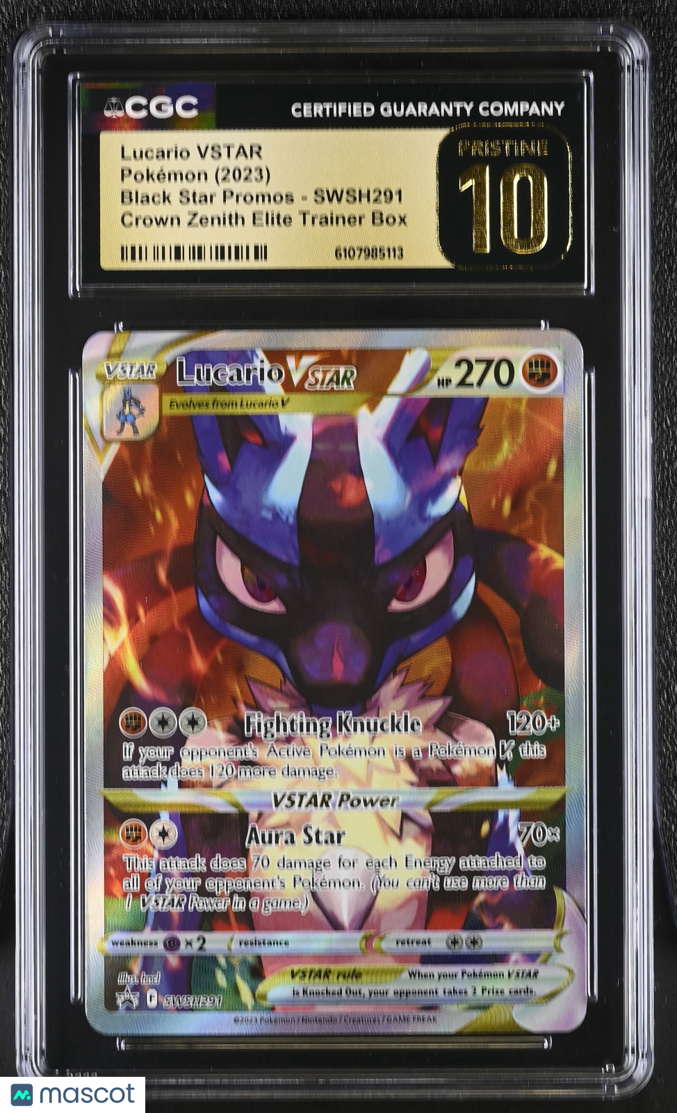 2023 Pokemon Lucario VSTAR #SWSH291 CGC 10