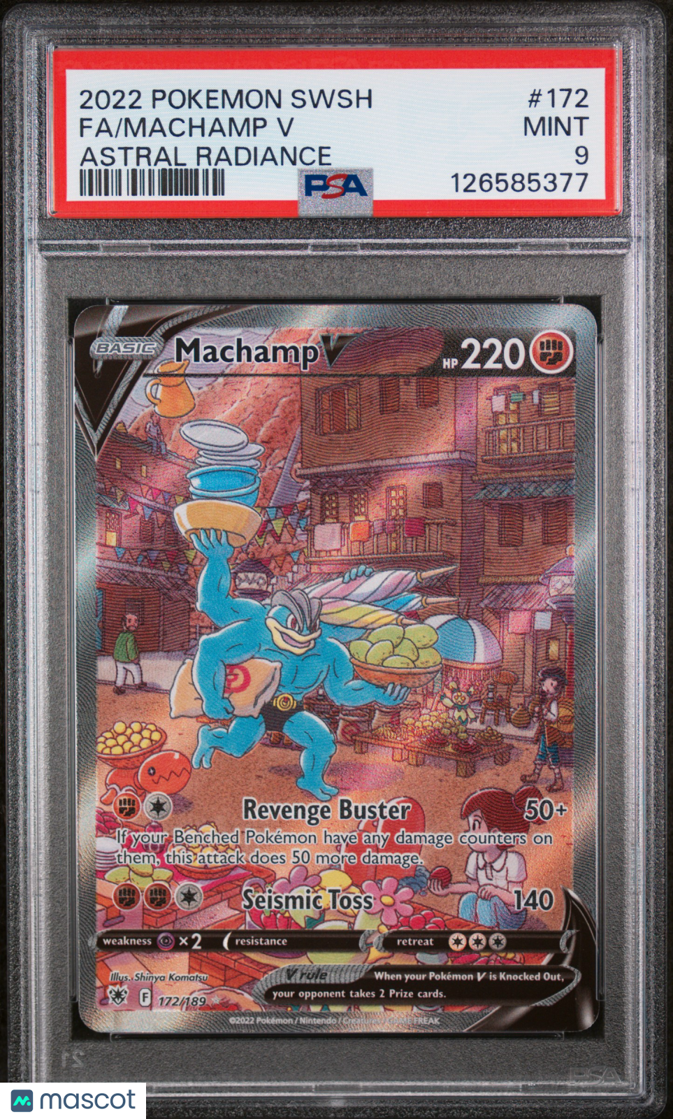 2022 Pokemon Sword & Shield Astral Radiance Machamp V #172 Astral Radiance Fa PSA 9