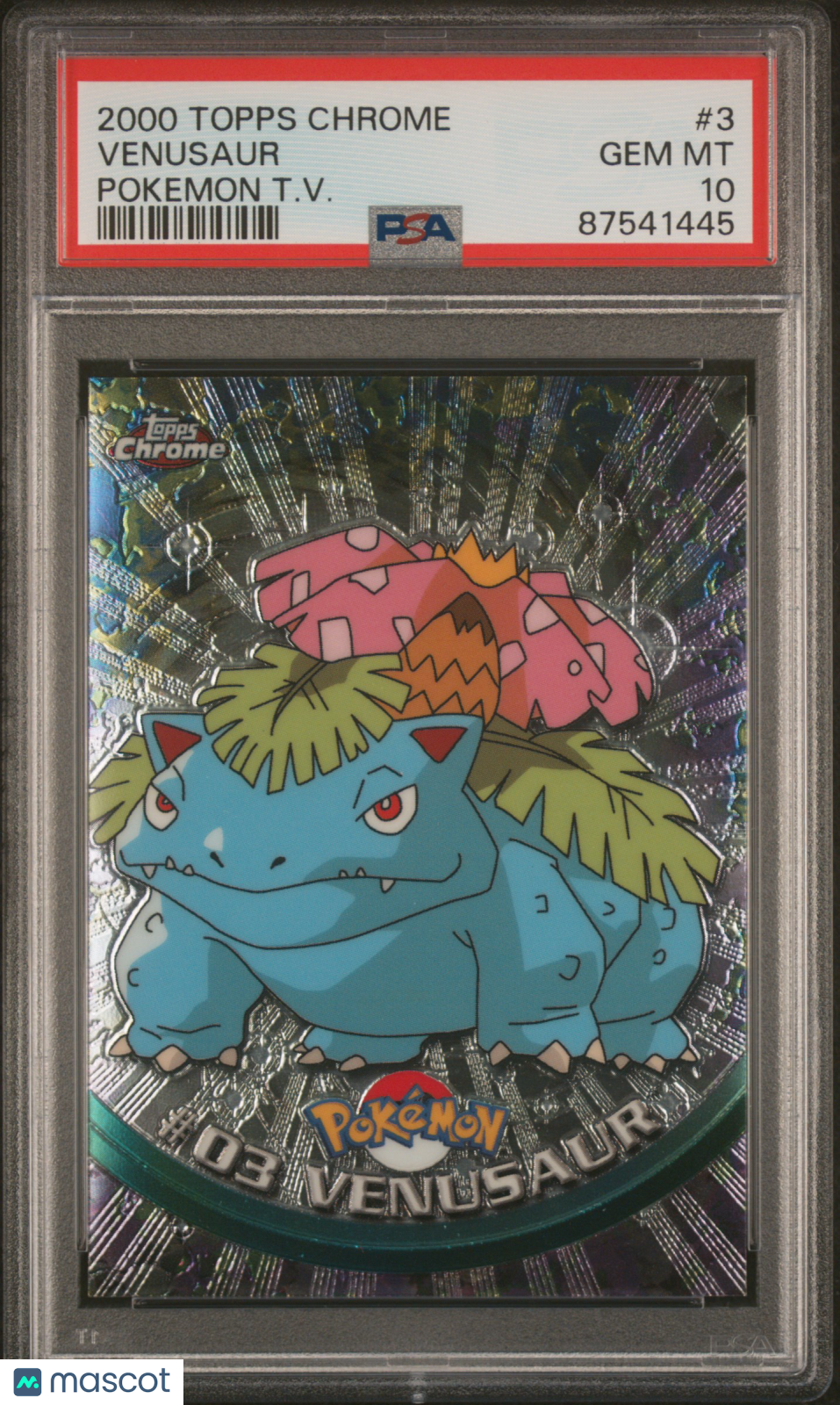 2000 Topps Chrome Pokemon T.V. Venusaur #3 PSA 10