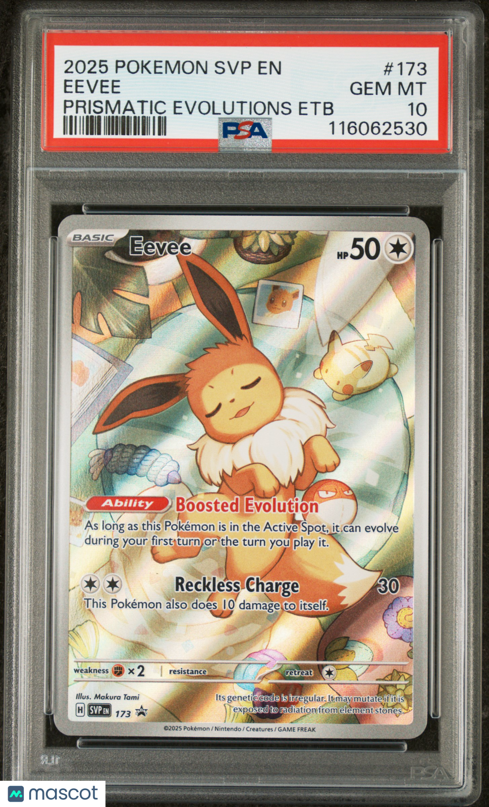 2025 Pokemon SVP EN-SV Black Star Promo Eevee #173 Prismatic Evolutions Etb PSA 10