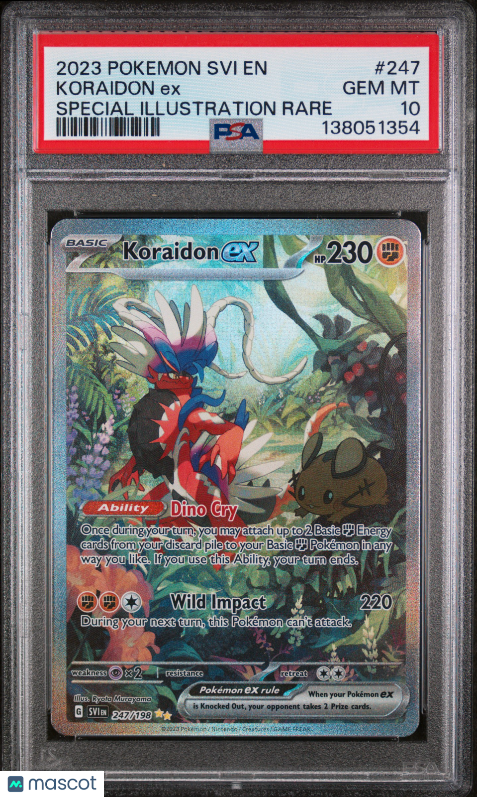 2023 Pokemon Svi EN-Scarlet & Violet Koraidon EX #247 Special Illustration Rare PSA 10