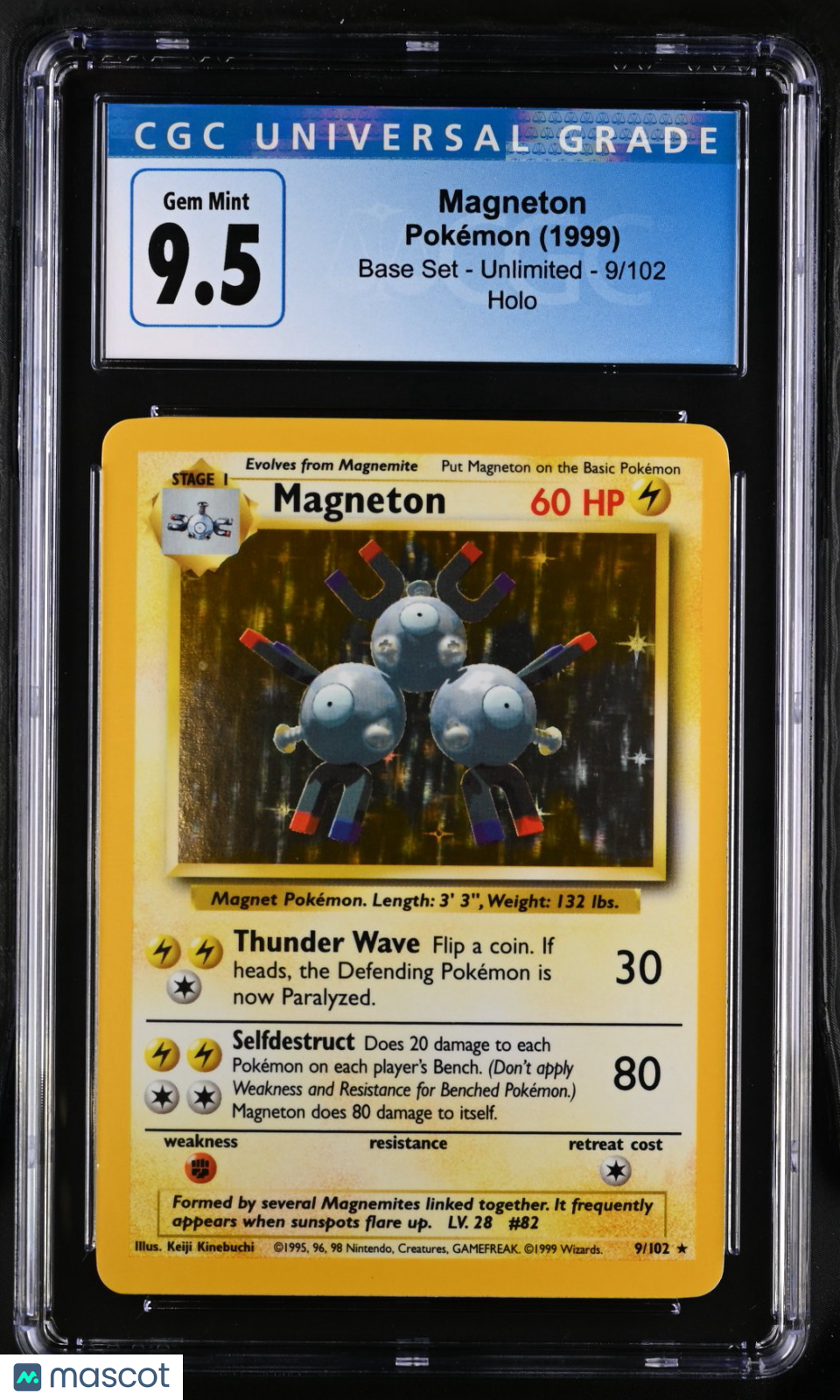 1999 Pokemon Magneton #9/102 CGC 10