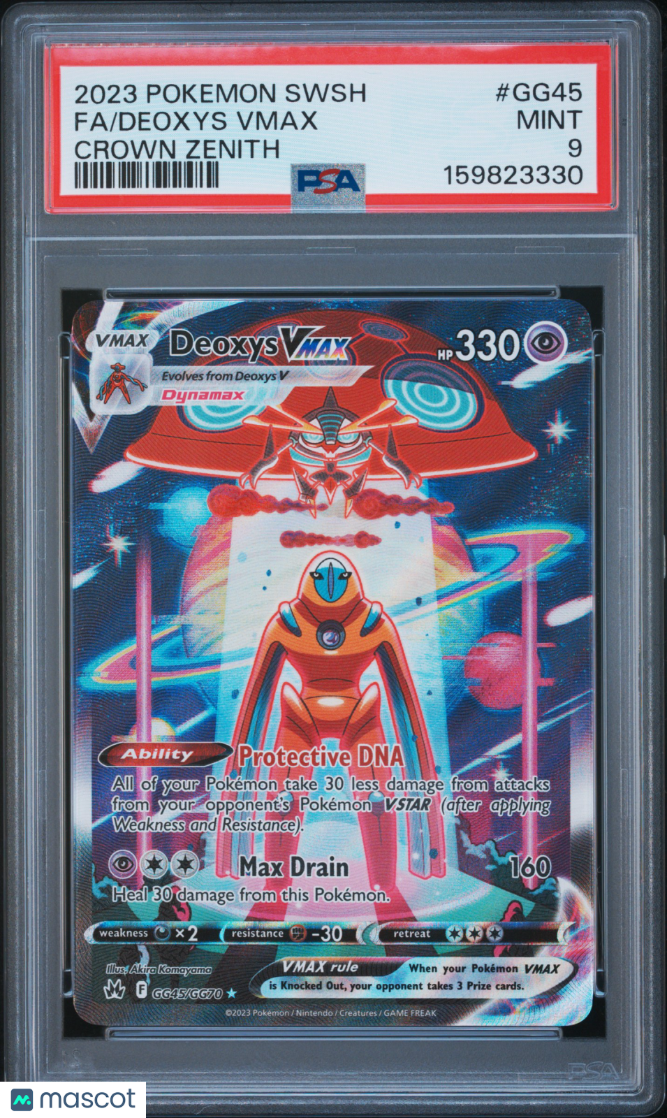 2023 Pokemon Sword And Shield Crown Zenith Deoxys VMAX #GG45 Crown Zenith Fa PSA 9
