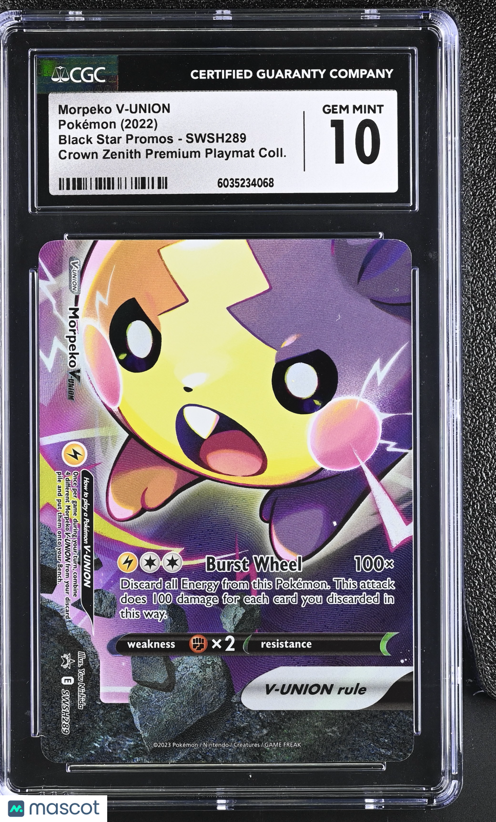 2022 Pokemon Morpeko V-UNION #SWSH289 CGC 10