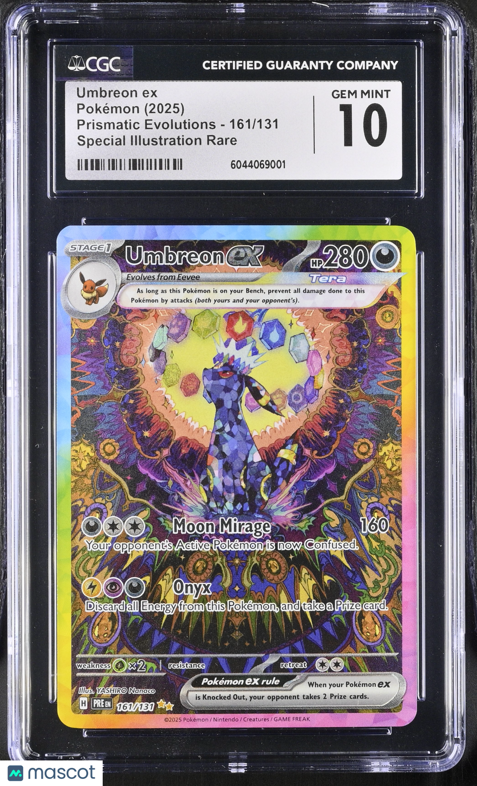 2025 Pokemon Umbreon ex #161/131 Special Illustration Rare CGC 10