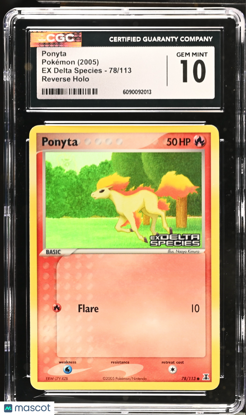 2005 Pokemon Ponyta #78/113 78/113 CGC 10