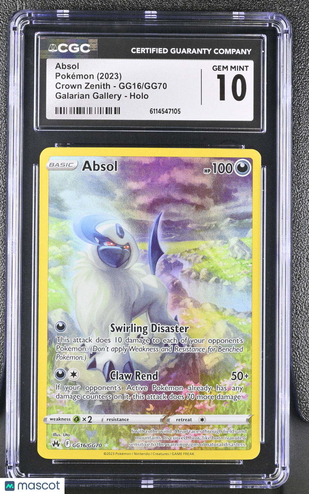 2023 Pokemon Absol #GG16/GG70 CGC 10