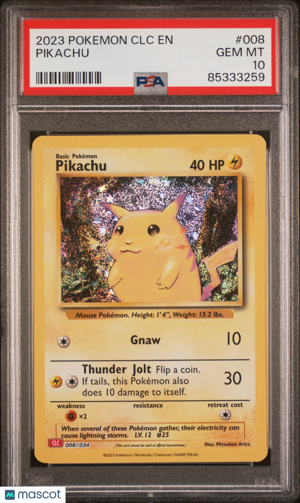 2023 Pokemon CLC-Trading Card Game Classic Charizard & Ho-Oh EX Deck Pikachu #008 PSA 10
