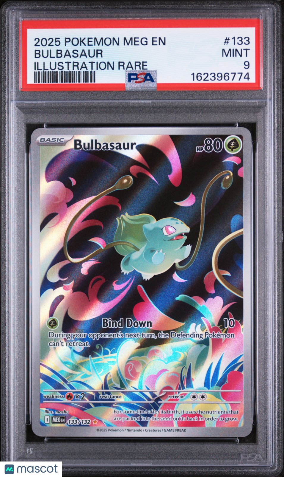 2025 Pokemon Meg EN-Mega Evolution Bulbasaur #133 Illustration Rare PSA 9