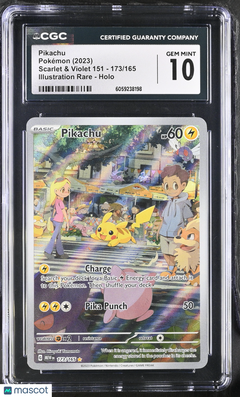 2023 Pokemon Pikachu #173/165 Illustration Rare CGC 10