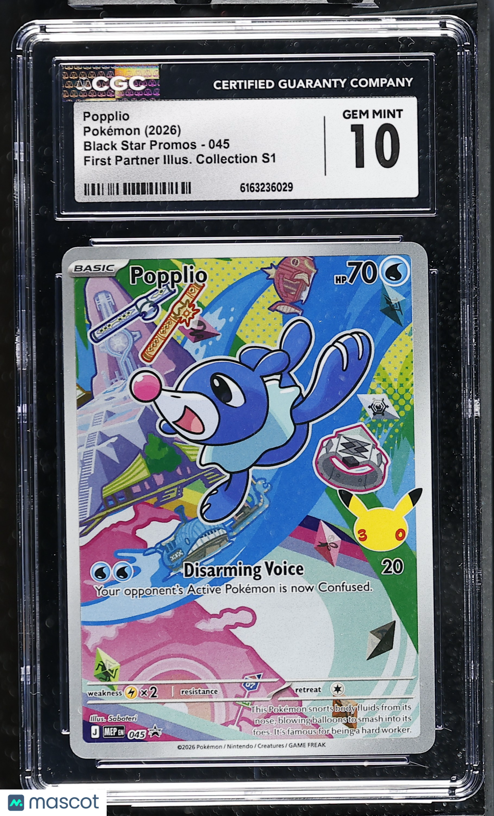 2026 Pokemon Popplio #045 CGC 10