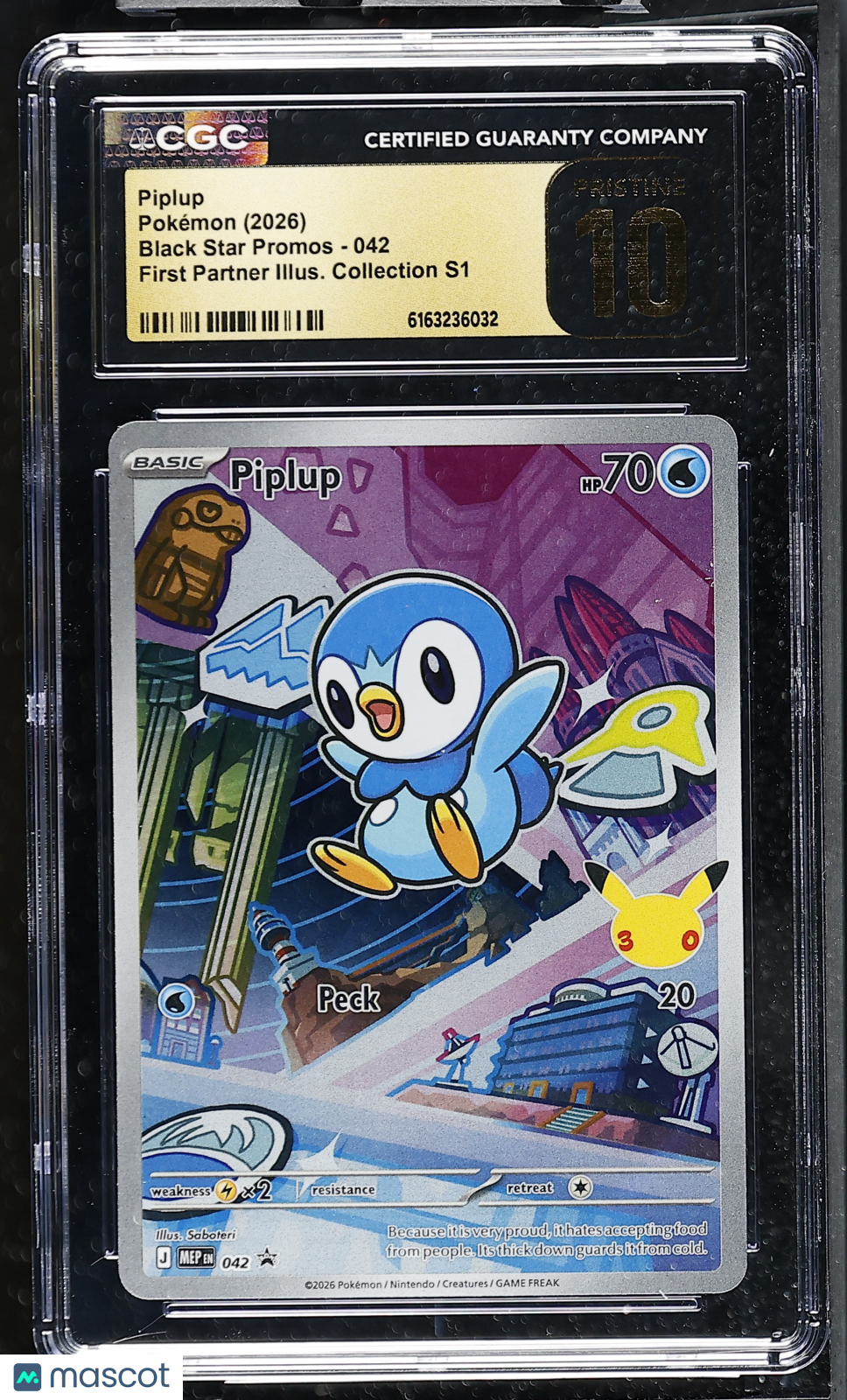 2026 Pokemon Piplup #042 CGC 10