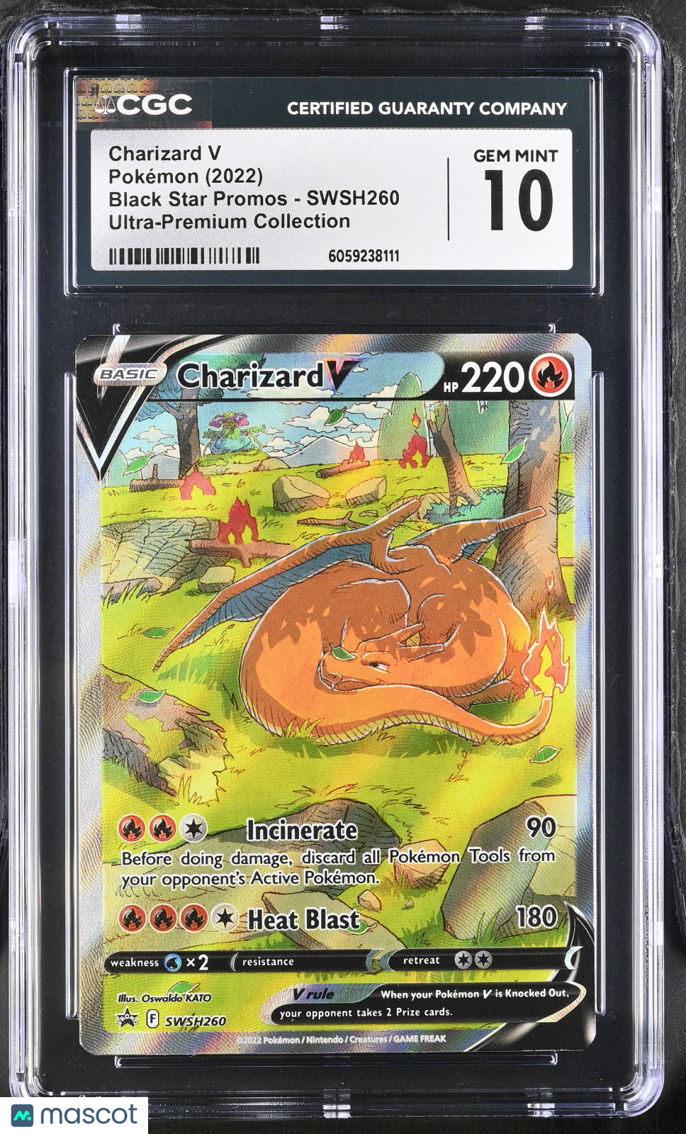 2022 Pokemon Charizard V #SWSH260 CGC 10