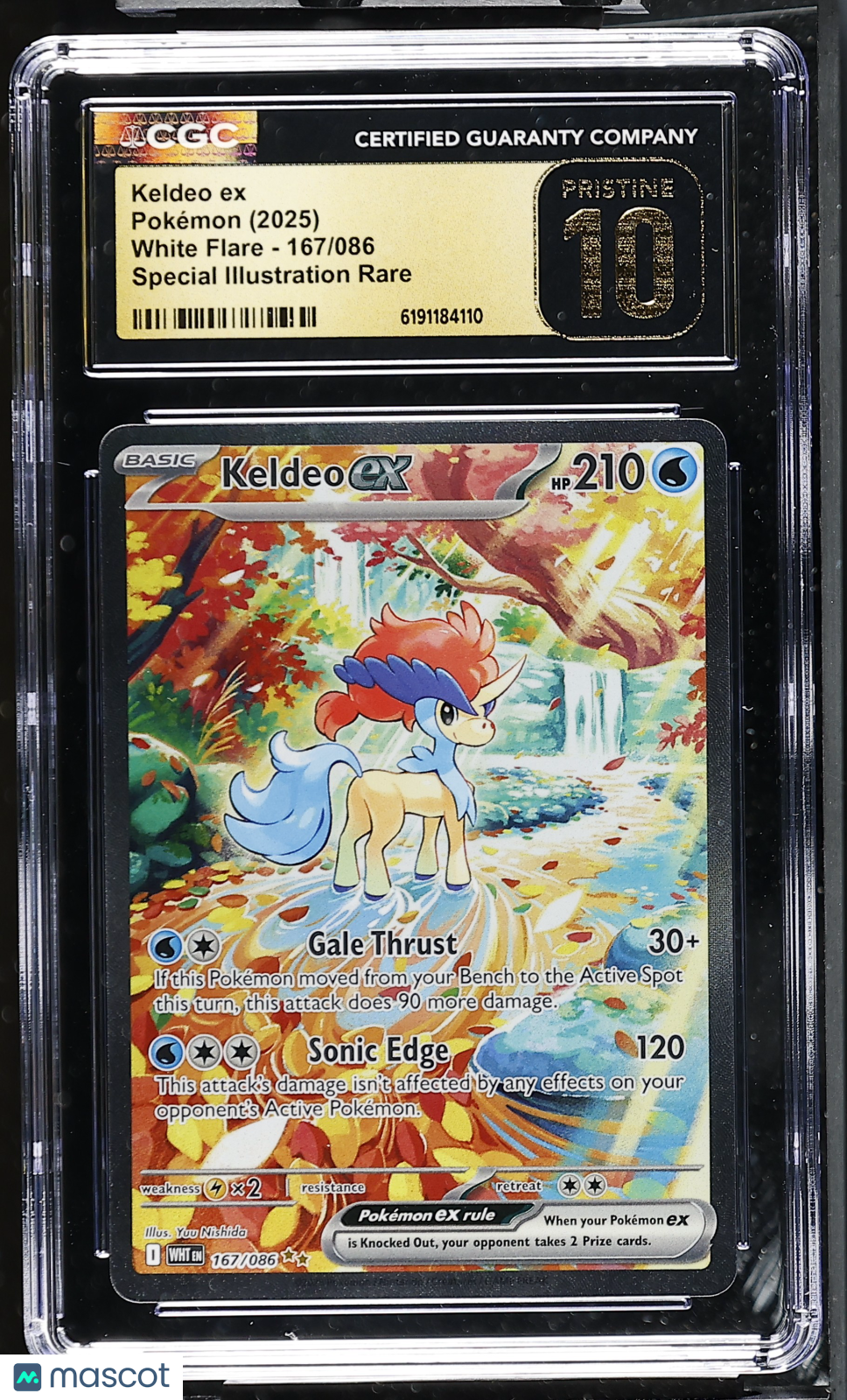 2025 Pokemon Keldeo ex #167/086 Special Illustration Rare CGC 10
