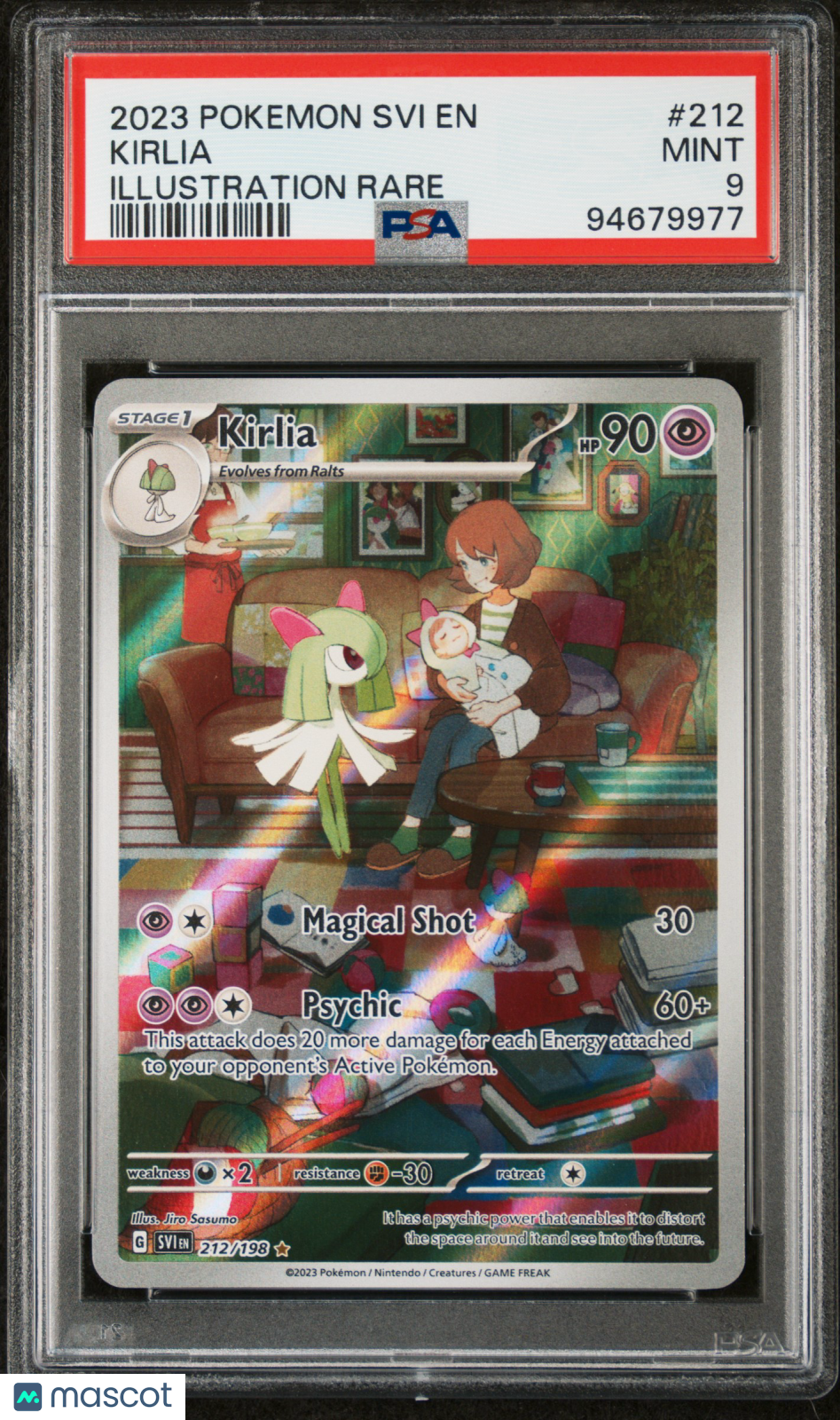 2023 Pokemon Svi EN-Scarlet & Violet Kirlia #212 Illustration Rare PSA 9