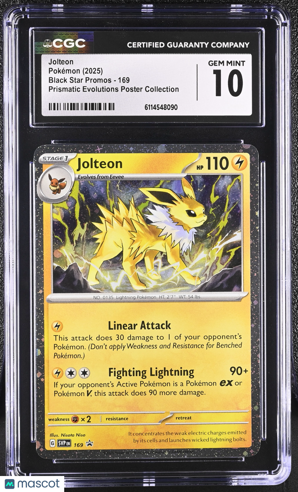 2025 Pokemon Jolteon #169 CGC 10