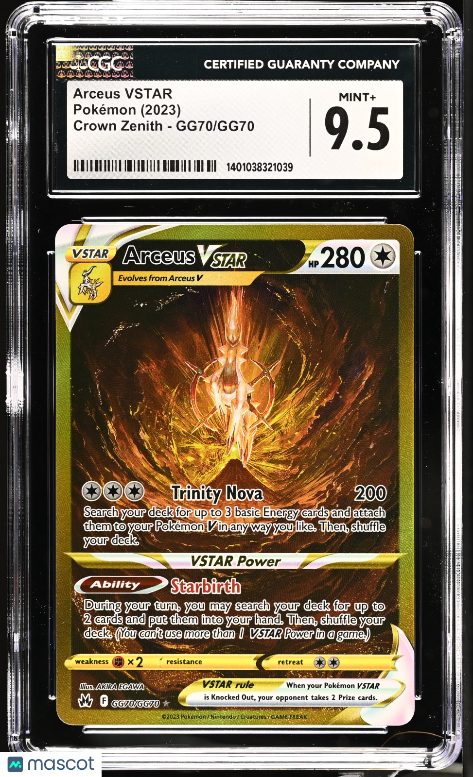 2023 Pokemon Arceus VSTAR #GG70/GG70 CGC 9.5