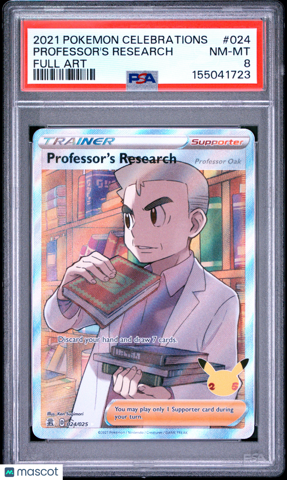 2021 Pokemon Celebrations Professor's Research #024 Full Art PSA 8