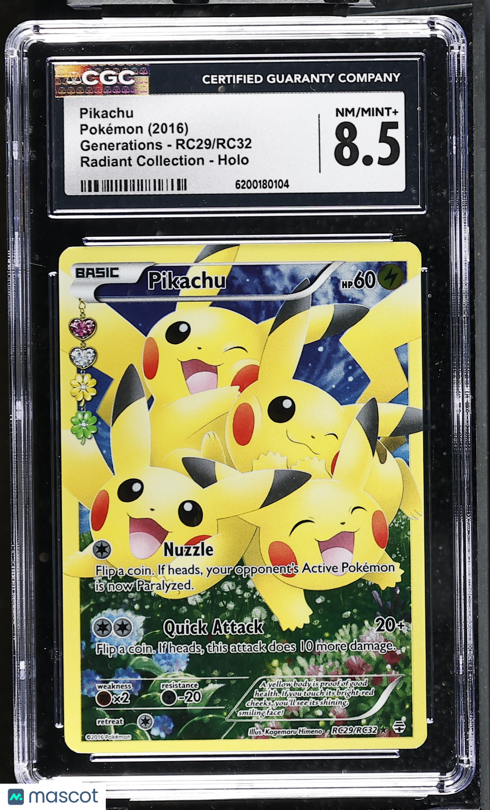 2016 Pokemon Pikachu #RC29/RC32 CGC 8.5