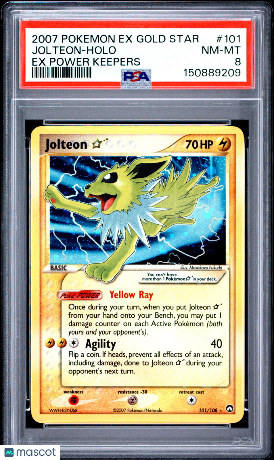 2007 Pokemon EX Power Keepers Jolteon #101 EX Power Keepers PSA 8