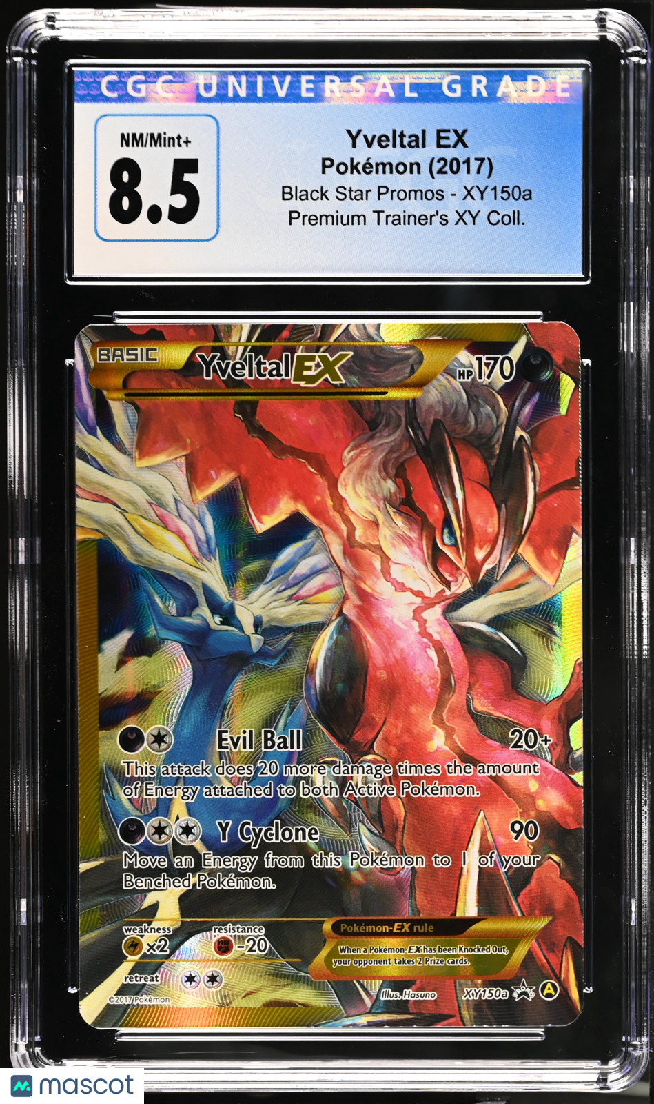 2017 Pokemon Yveltal EX #XY150a CGC 8.5