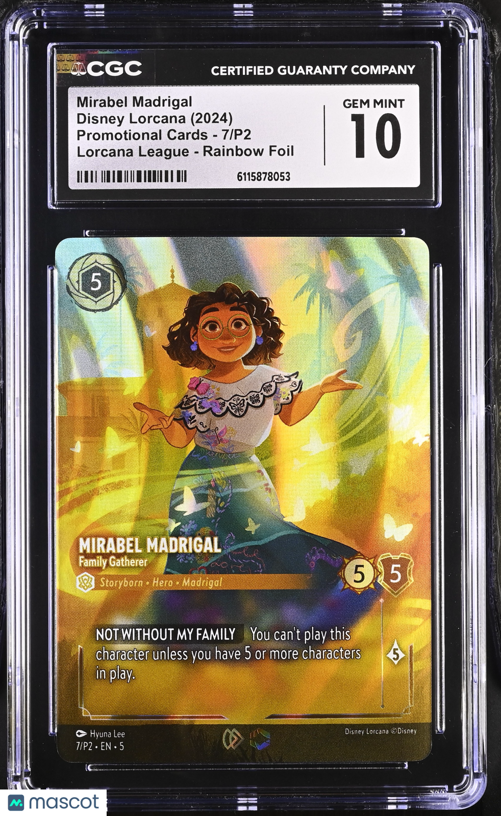 2024 Disney Lorcana Mirabel Madrigal #7/P2 CGC 10