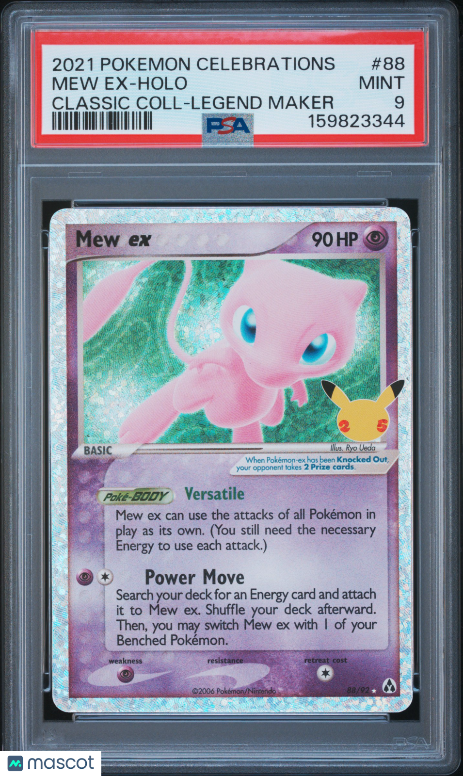 2021 Pokemon Celebrations Classic Collection Mew EX #88 Classic Coll-Legend Maker PSA 9