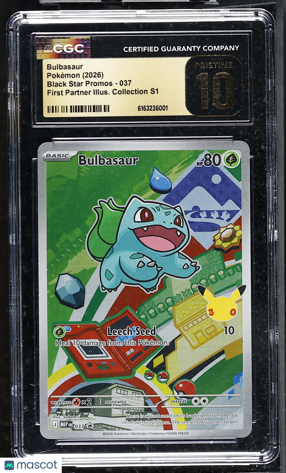 2026 Pokemon Bulbasaur #037 CGC 10