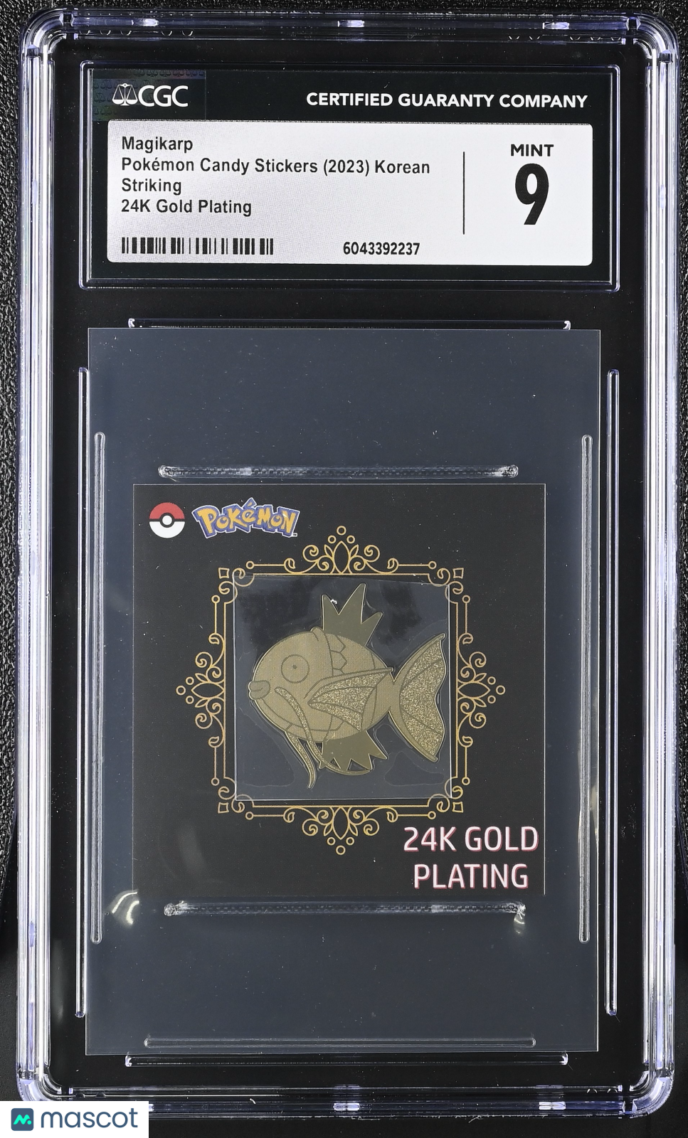 2023 Striking Pokemon Candy Stickers Magikarp 24K Gold Plating CGC 9