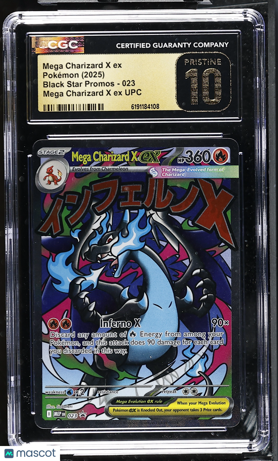 2025 Pokemon Mega Charizard X ex #023 CGC 10